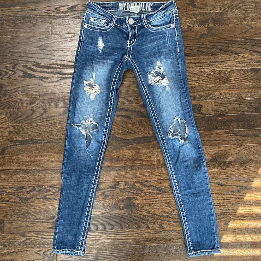 Distressed Blue Women's Jeans